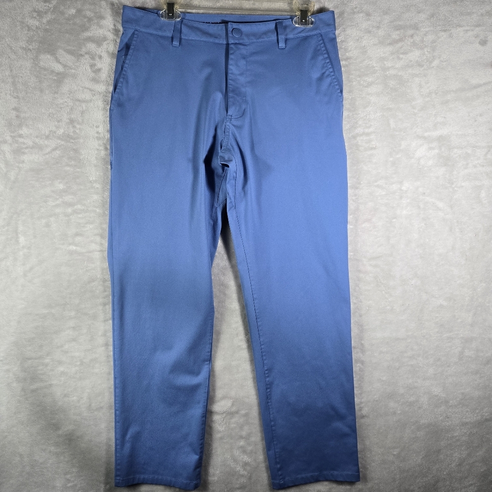 Rhone Commuter Straight Pants Mens 32x28 Light Blue Stretch Flat Front Casual